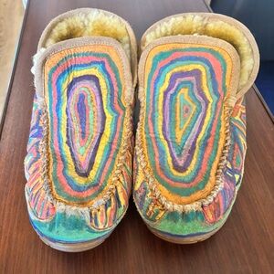 L.L.Bean custom painted slippers.  Size 11